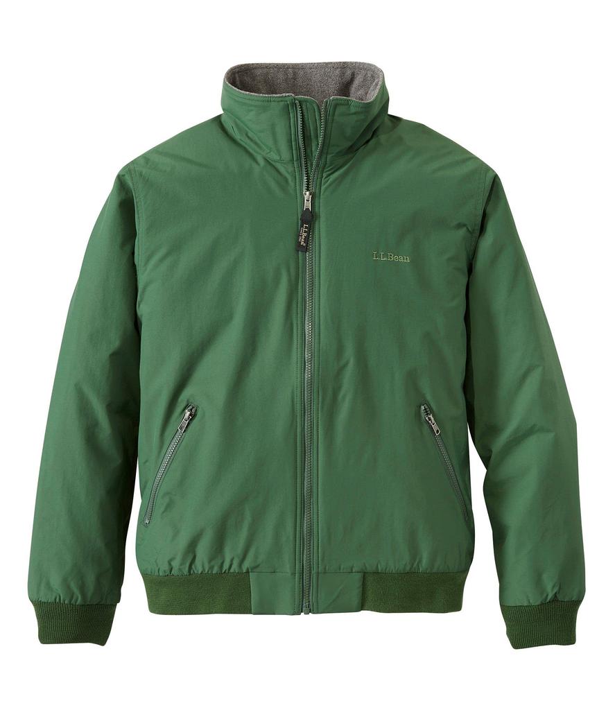LL Bean Rain Forest Green Fleece US Size 1000083513 Men's Warm-Up Jacket, Lined, Fit, Regular, Small,