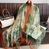 Small  Fresh  Elegant and Versatile Seaside Defense Beach Towel Dual-purpose Shawl Soft Gauze Women's Spring and Summer Long Silk Scarf