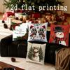 Home Decor Merry Christmas New Year Pillow Cover Suitable For Sofa Bedroom Car Pillow Cover Cushion Rectangular Back Cushion