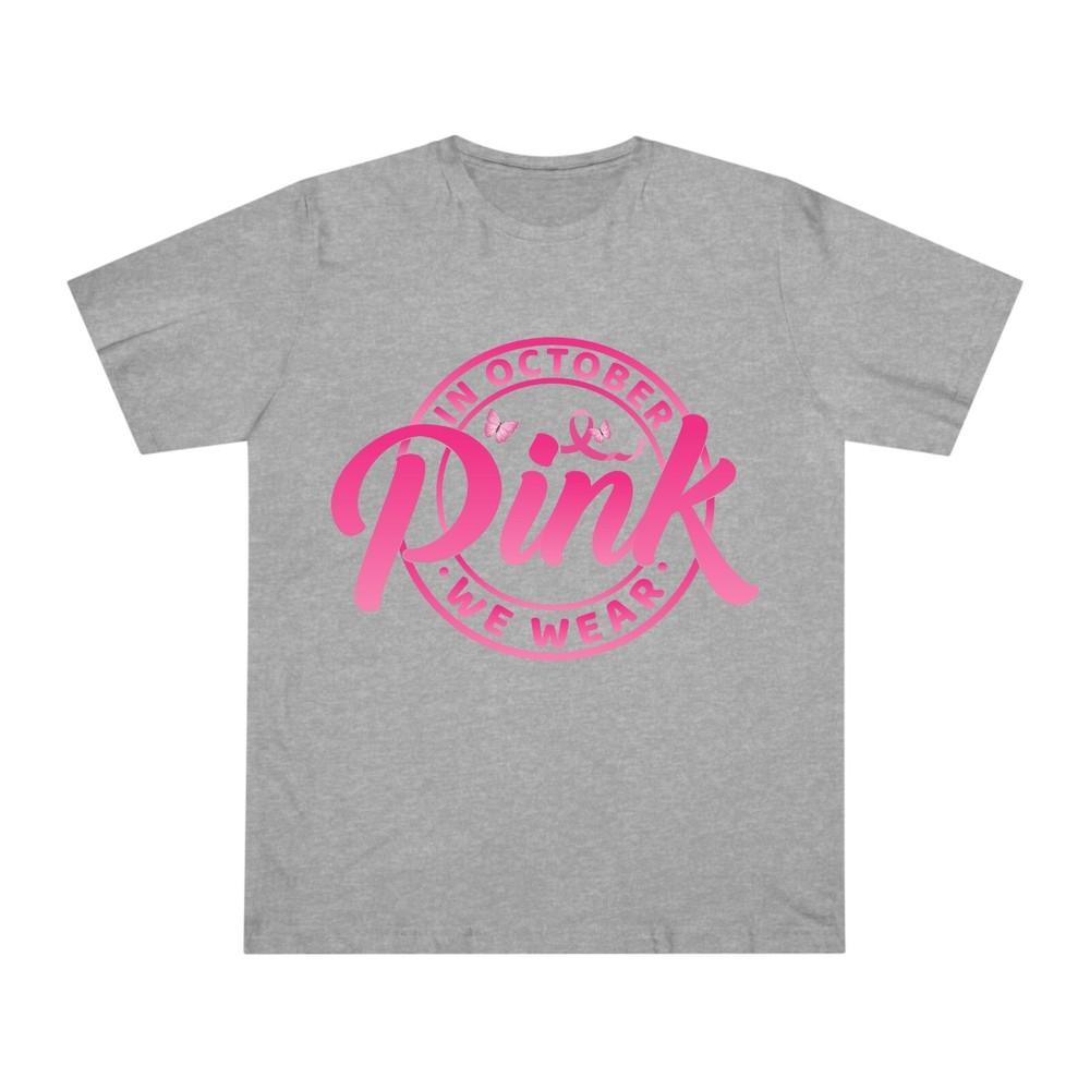 Wir tragen Rosa im Oktober Brustkrebs T-Shirt Brustkrebs Aufklärung Tee Oberteil