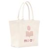 Isabel Marant Yenky Logo Detail Top Handle Cotton Tote Bag Shopping Bag Shoulder Handbag Small Women Tote Beige PM0002FAB1X01O23ECSMALL