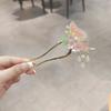 New Chinese temperament flower butterfly hairpin pearl fringed hairpin ancient Hanfu cheongsam plate head accessories hairpin