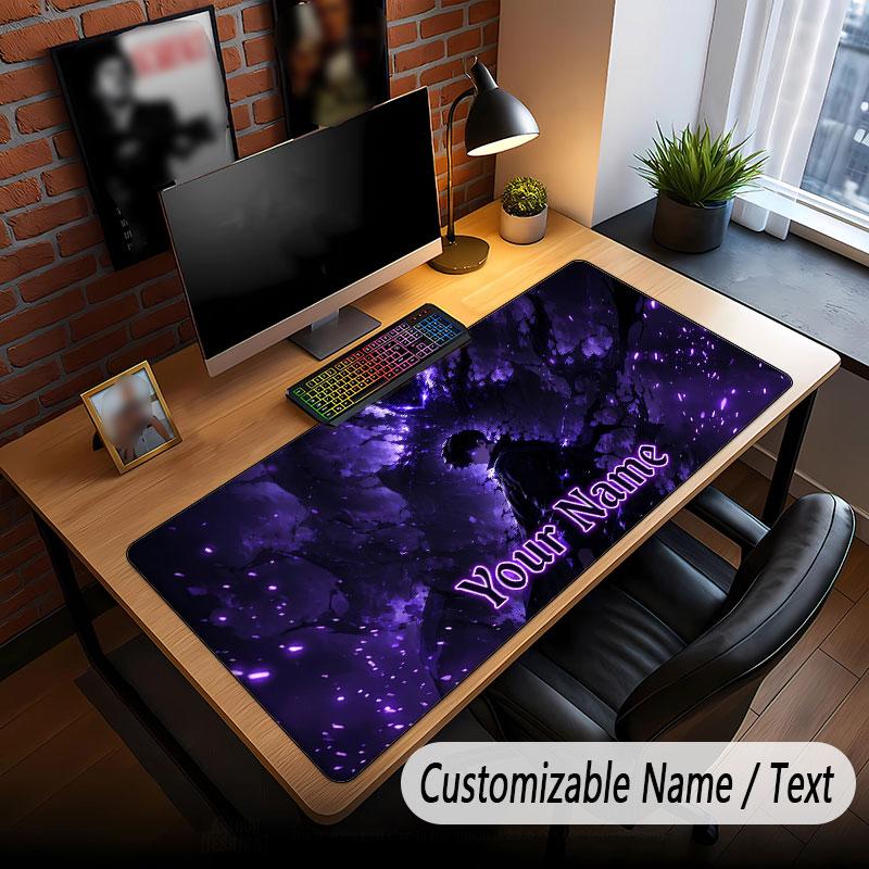 Custom Name Extended Mouse Pad,Solo Leveling Gaming Desk Mat For Home Office Desktop Decor