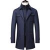 Men's Mid-Length Wool Blend Overcoat - Thickened Winter Coat
