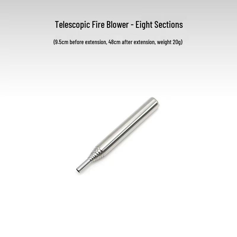 Stainless Steel Retractable Blowpipe Bellows Fire Starter Tool