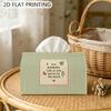 2D Flat 1pc Tissue Box, Green Striped Background Pattern Pattern Decorative Tissue Box& Tissue Holder for Living Room, Bedroom, Kitchen, Bathroom, Off