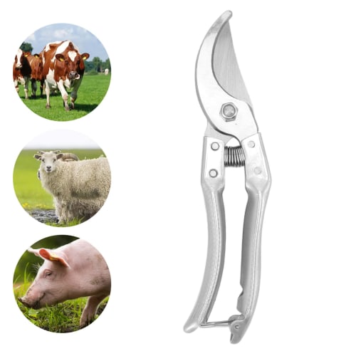 ochun Hoof Scissors, Nail Clippers, Heavy-Duty Stainless Steel Shears for Animal Toes, Multipurpose Repair Tool (Silver)