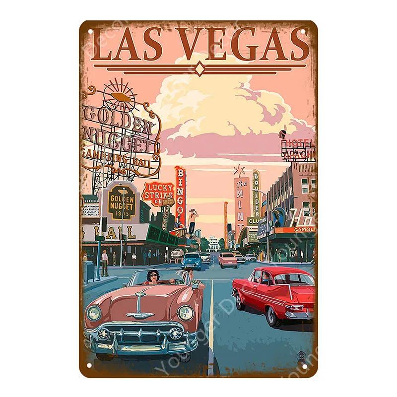 Tourism Metal Signs Travel Cities Country Plate Mexico Tokyo Poster Vintage Plaque Souvenirs Festival Gift Home Room Decor YJ020