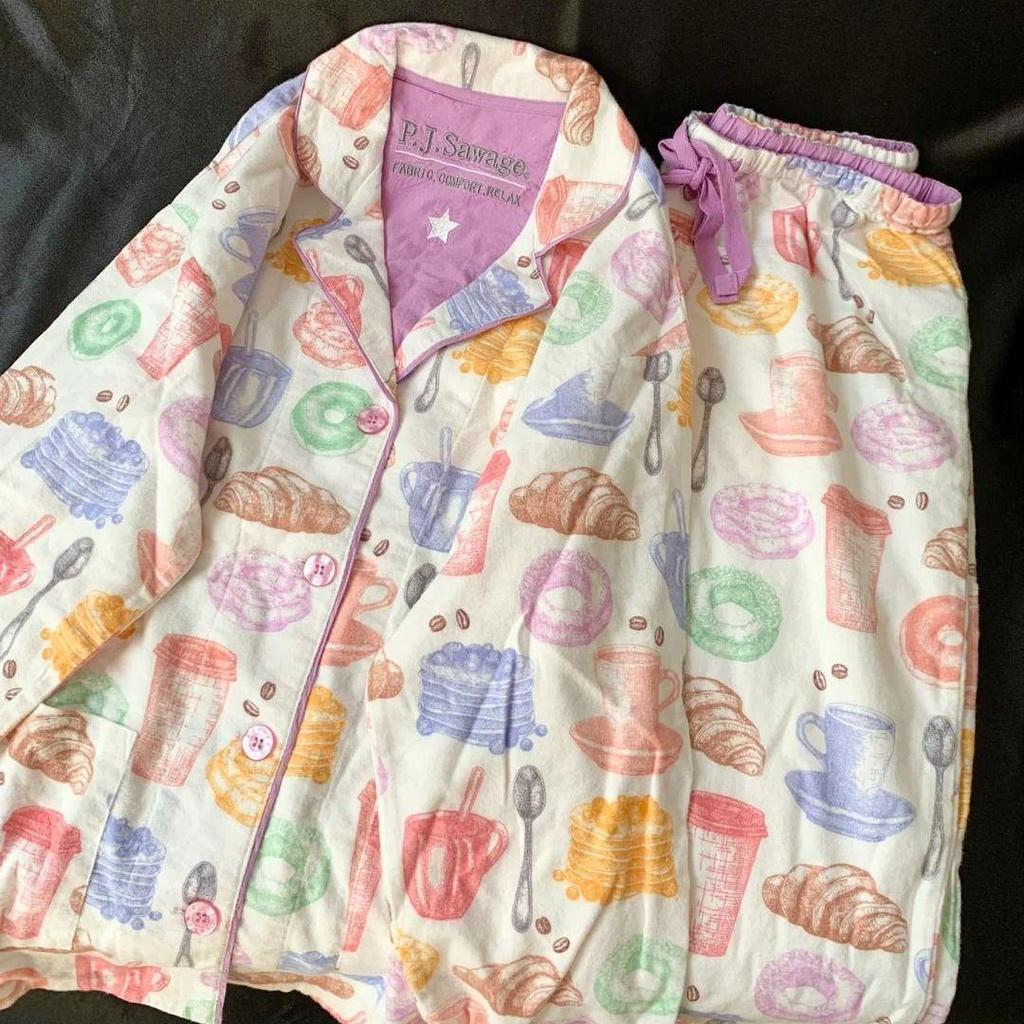 Women's and Men's Flannel Pajama Set - Long Sleeve, Plus Size, for All Seasons