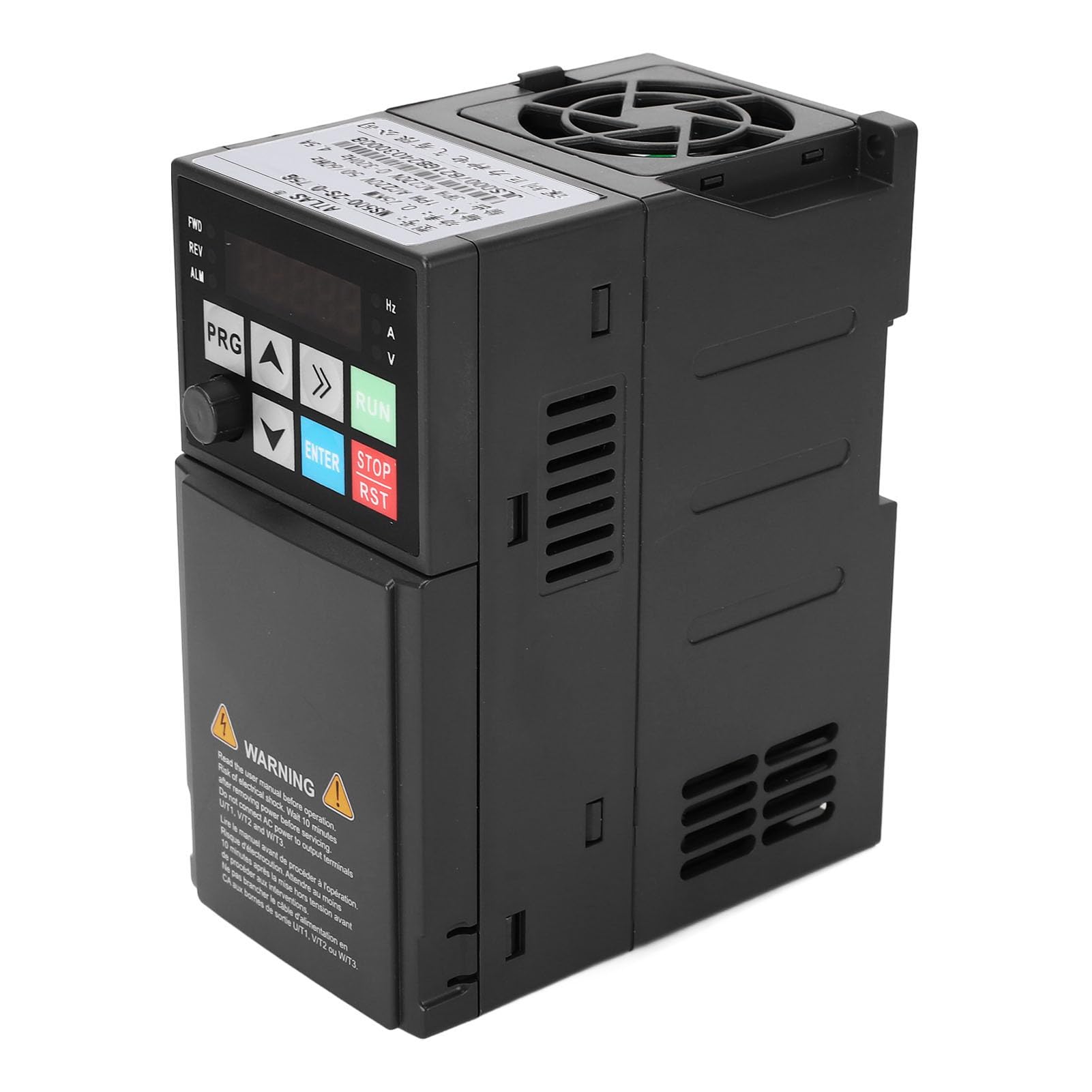 

220В 220В Векторный инвертор для двигателя Простое управление Трехфазный инвертор, 0,75 кВт, Однофазный вход, Трехфазный выход, Трехфазное управление, чёрный