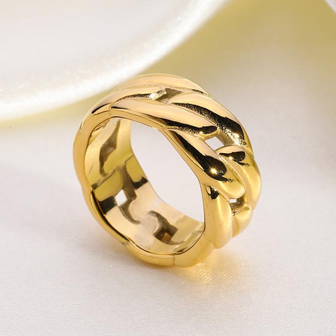 

Европейское и американское минималистичное женское ретро кольцо из нержавеющей стали высокого класса Size 7