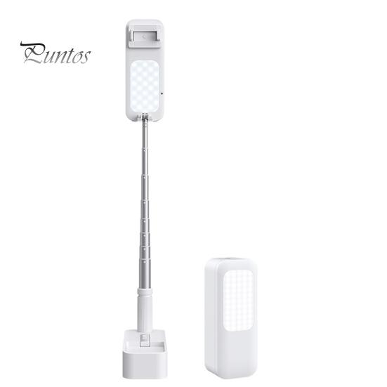 

Портативный держатель для мобильного телефона, складной беспроводной кронштейн для прямой трансляции в прямом эфире, подставка для палки для селфи, заполняющий светильник белый