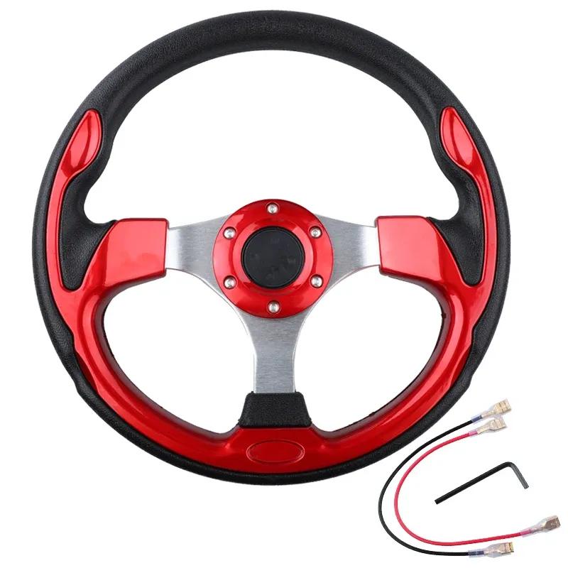 Universal Mini Drifting Steering Wheel Racing Car PVC Modification Aluminum Frame Light Weight 320mm(13inches)