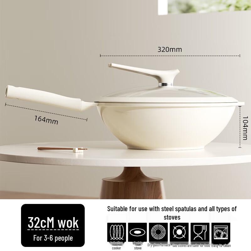 Red Chef 32cm Titanium Ceramic Non-stick Wok