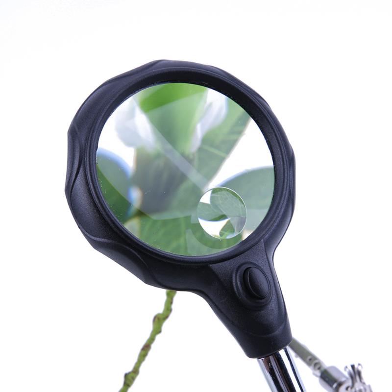 Repair Auxiliary Clamp Light, Clamp-On Soldering Magnifying Glass, With Auxiliary Soldering Iron Stand For Precision Electronics