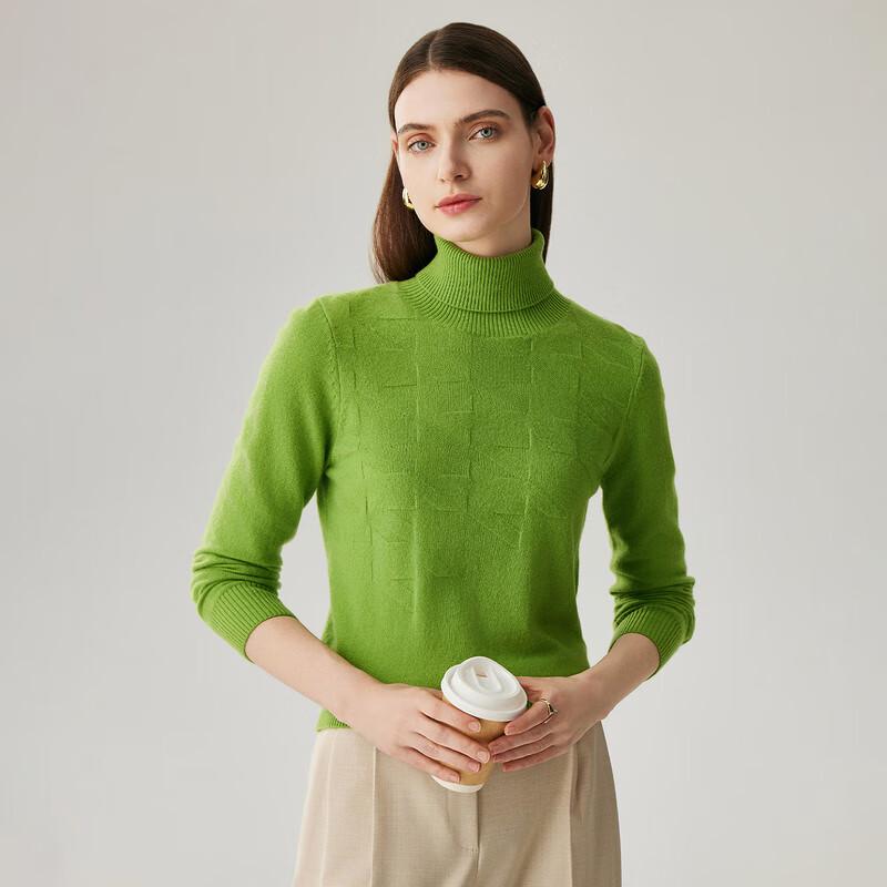 Zhaojun Women's 100% Cashmere Turtleneck Sweater