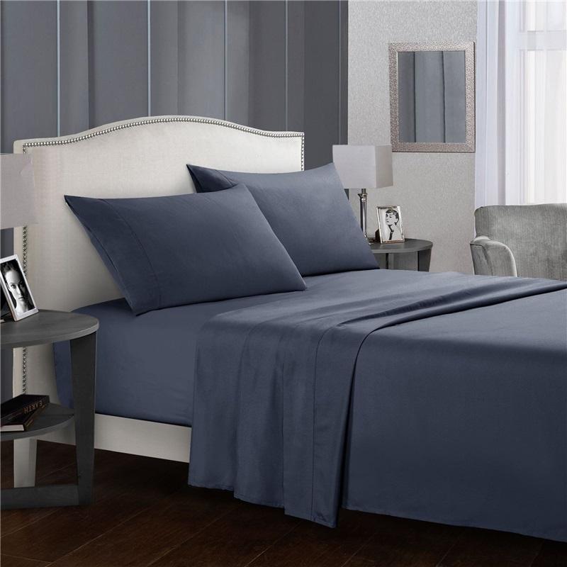 Home Textile Bed Sheets, Bed Sheets, Solid Color Printing, Four-piece Bedding, Simple, Skin-friendly And Comfortable