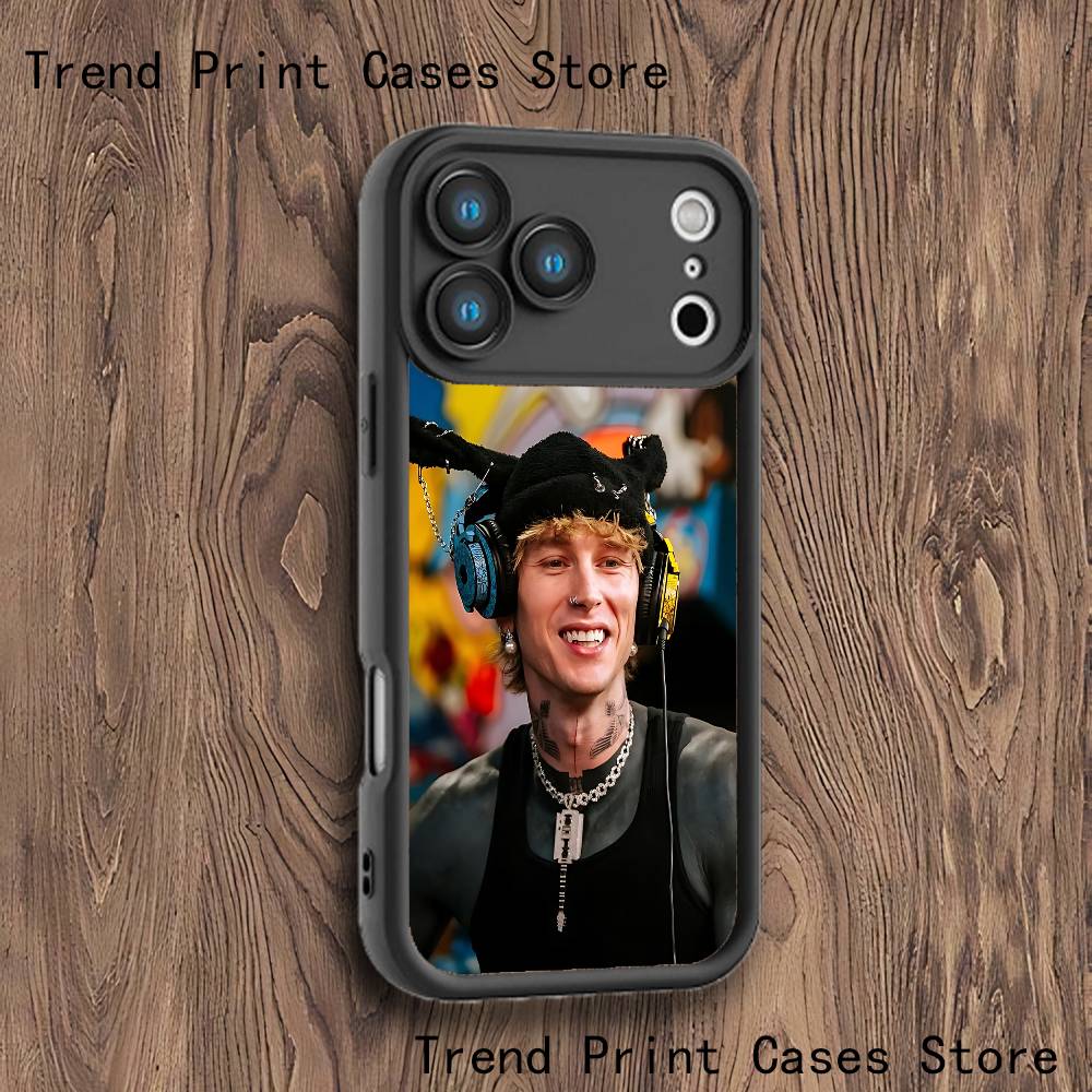 M-MGK Lost Americana LA Phone Case For iPhone 17,16,15,14,13,12,11,Pro,Max,Plus,X,XS,SE4,E,Mini Black Thickened Border Case