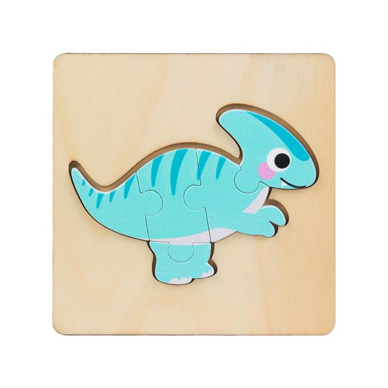 Wooden 3D Geometric Puzzle for Toddlers: Early Education Toy for Ages 1-3