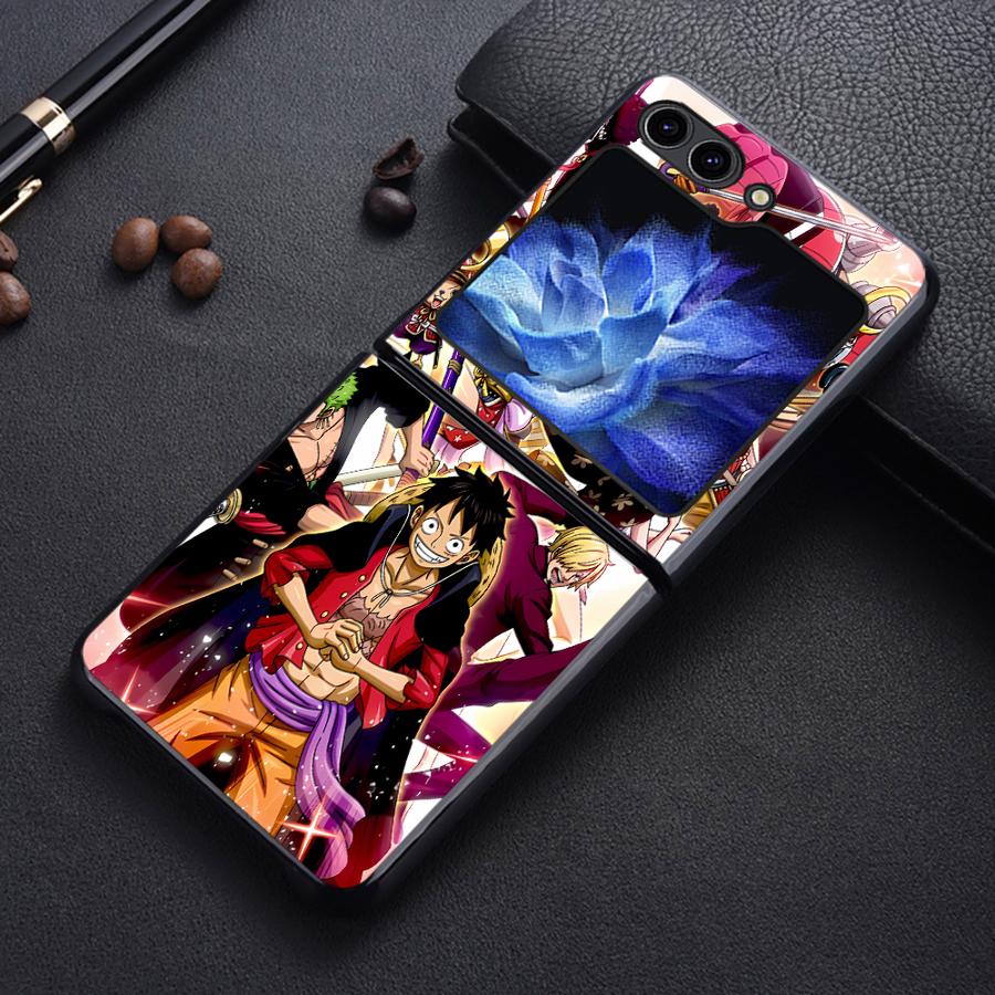 Cool One Piece Luffy Back Phone Cover Funda Case for Samsung Galaxy Flip5 Flip7 FE Flip6 Flip4 Flip3 Z Flip 7 6 5 4 3
