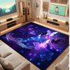 Butterfly Theme Crystal Velvet Floor Rug Personalized Custom Name Text Warm Carpet Home Decoration