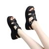 Leather thick-soled Roman sandals women's casual soft-soled summer 2025 new popular versatile muffin foreign style increases
