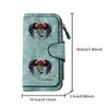 Black Wing Rose Tattoo Print Long Wallet Multifunctional Portable Snap Coin Purse Unisex Perfect Birthday Gift For Friends Family Daily Commute