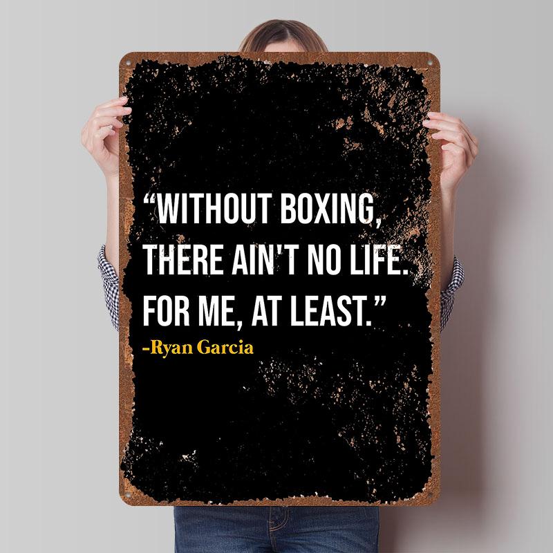Ryan Garcia Boxer Metallposter Individuelle Vintage Metallschilder Wandkunst Retro Blechschild für Man Cave Schreibtischdekoration Wanddeko Home Deco