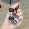 Creative Barbell Keychain Pendant - Sports Accessories & Water Bottle Charm Gift