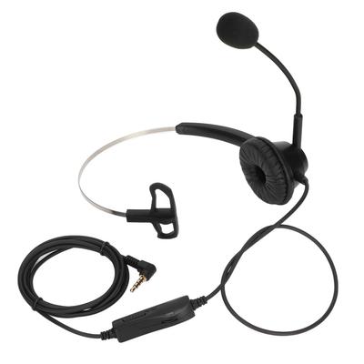 Telephone Headphone Noise Cancelling 3.5mm Elbow Single Ear Business Headset with Mic Mute for Call
