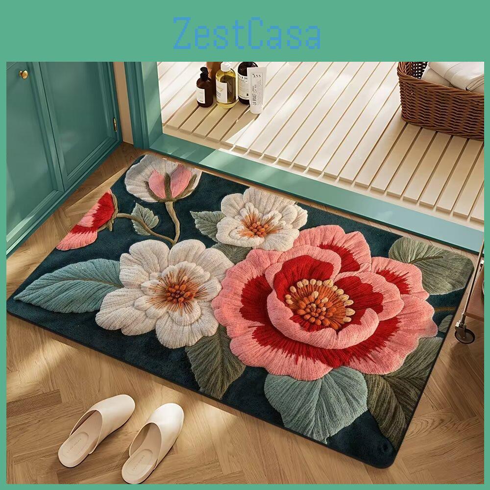 Threedimensional New Diatom Bathroom Mud Absorbent Floor Mat Toilet Antislip Mat Home Kitchen Toilet Entrance Door Mat