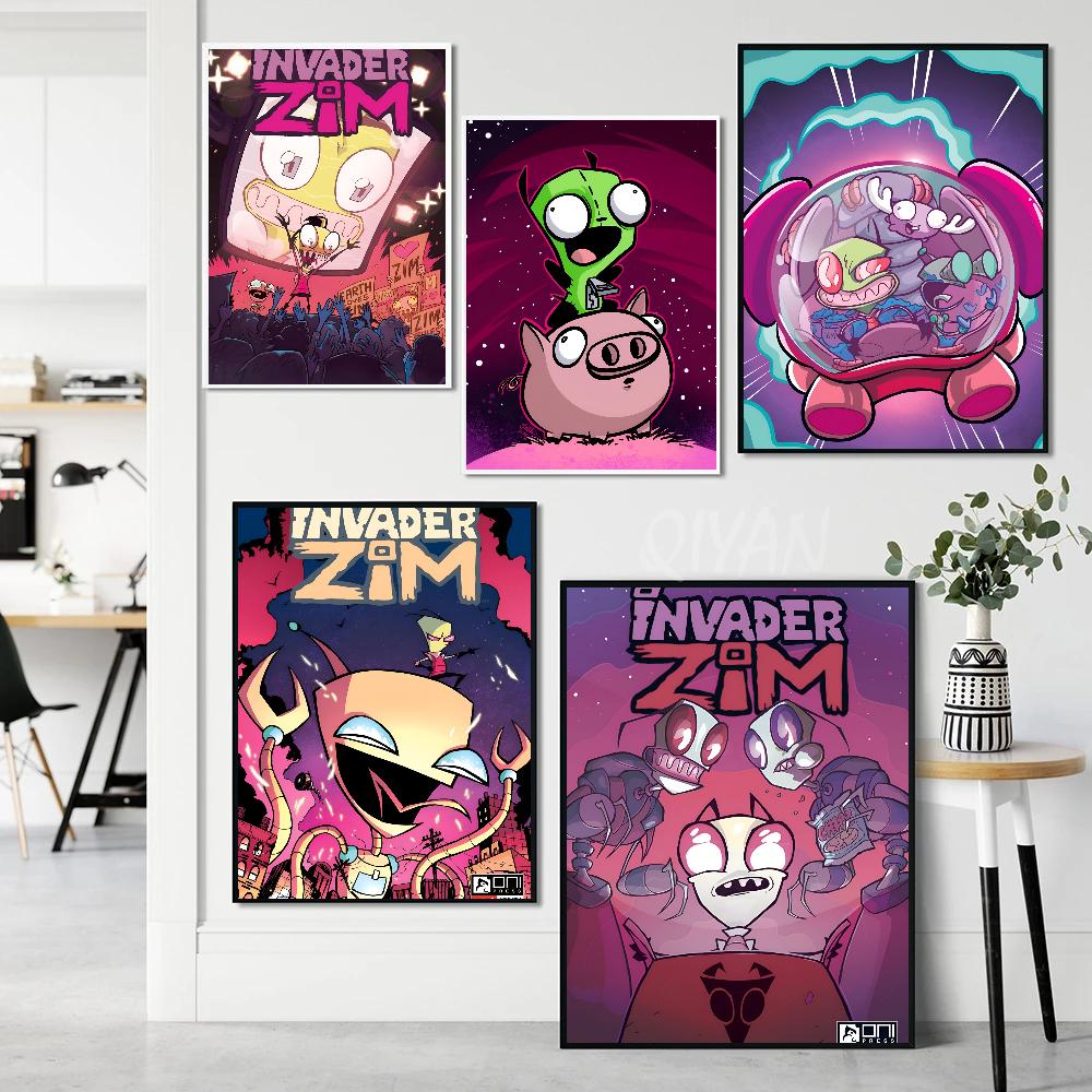 1PC I-Invader Zim Poster Poster Paper Print Home Living Room Bedroom Entrance Bar Cafe Art Painting Decoration
