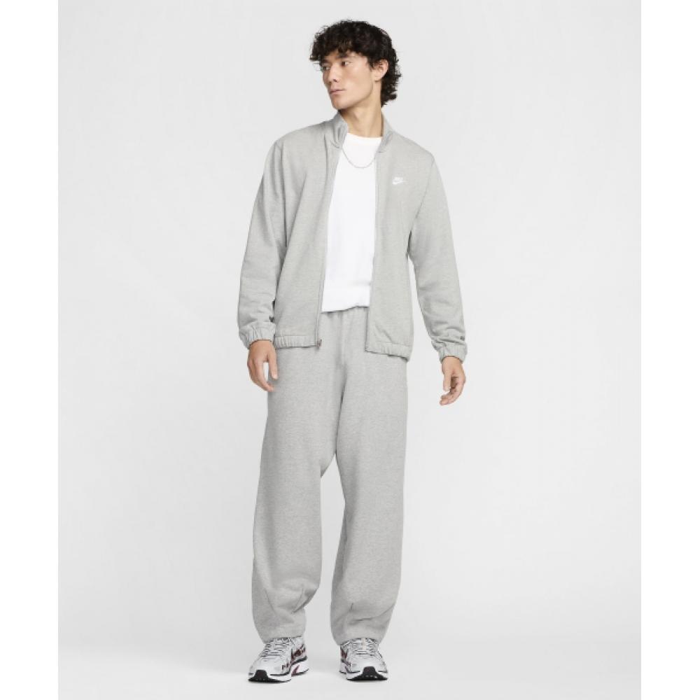Nike Club Fleece Oversized French Terry Pants M   Dark Grey Heather Light sMoke Gray White  Hj1823 063