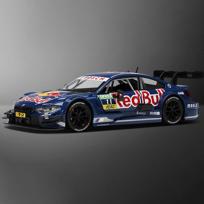 1:24 BMW M4 DTM Red Bull Supercar Alloy Metal Diecast Model Car Outdoor Sports Display Hobbies Collection Holiday Gifts For Boys