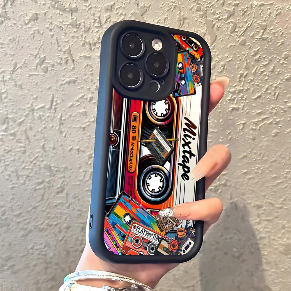 Lucky Tape Pattern Matte Hard Phone Case For IPhone 17 Pro Max 16 15 14 Pro Max IPhone 13 Pro Max 11 Plus Silicone Cover iPhone 16 Pro Max