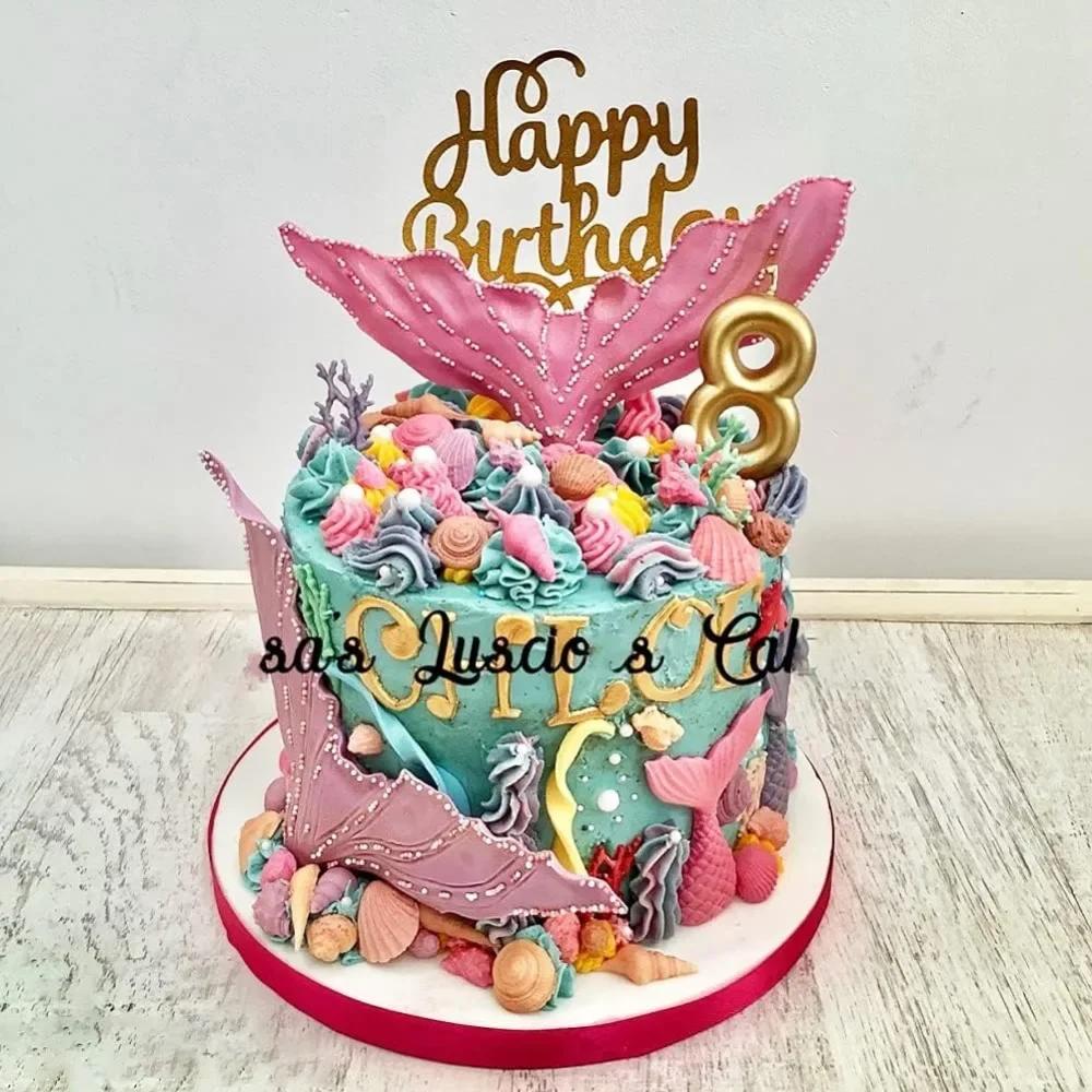 For 4PCS Marine Theme Fondant Silicone Mold Seaweed Sea Fish Crab Coral Conch Sea Shells Shape DIY Handmade Baking Tools