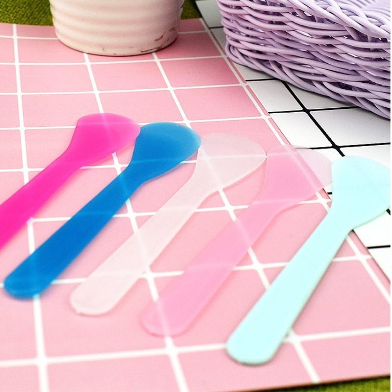 5Pcs The Plastic Spoon Cotton Mud Agitator Borax Slime Slug Mud Cream Clay Epoxy DIY