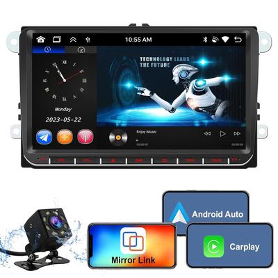2G+32G /1G+32G Android 13 Écran IPS 9 Pouces Carplay Sans Fil Android Auto Autoradio pour VW Jetta Berline Passat Tiguan CC Golf Skoda Radio