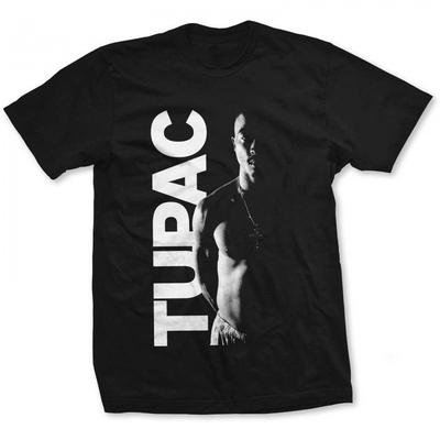 Tupac Shakur Unisex-Erwachsene Seitenfoto-Baumwoll-T-Shirt