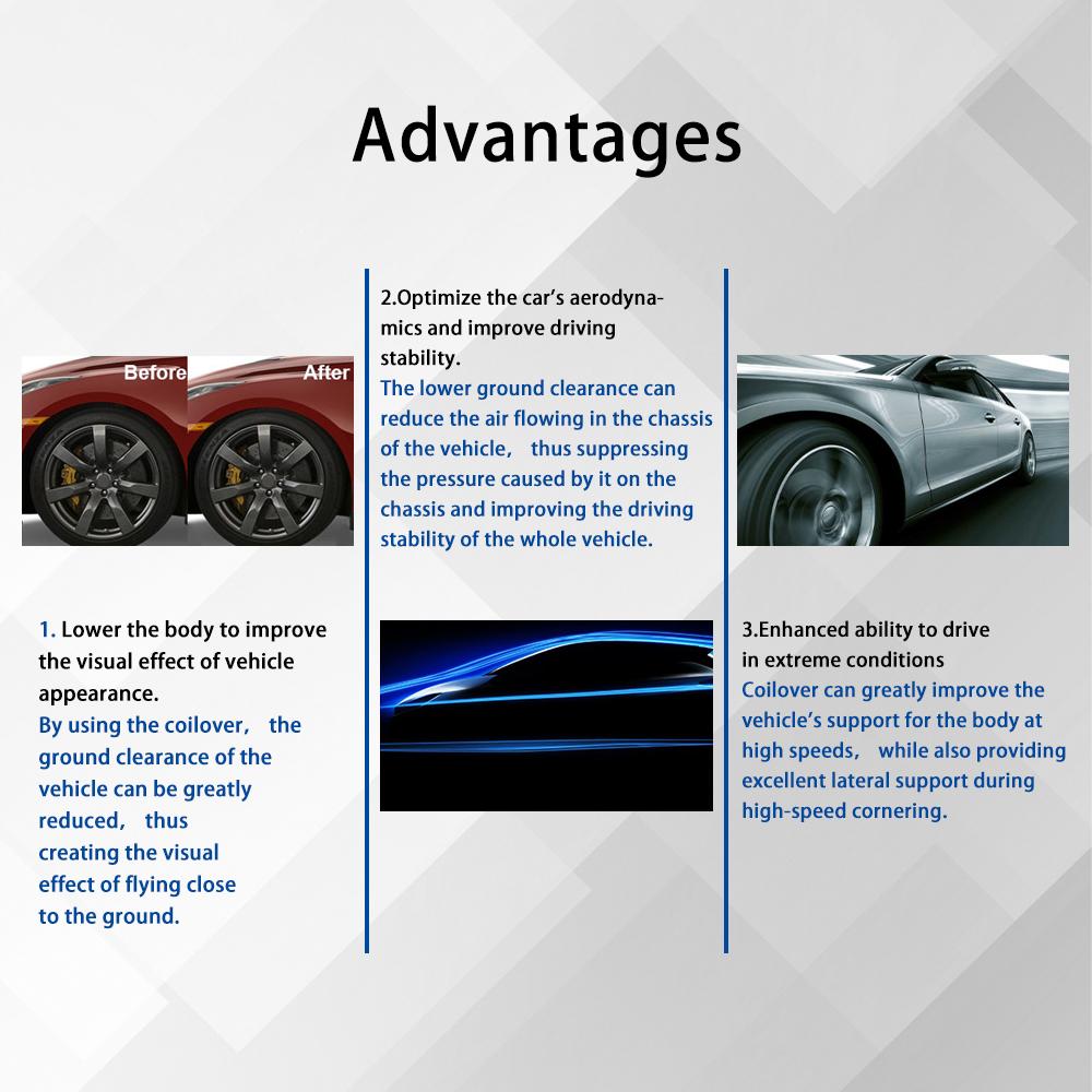 Adjustable Coilovers Struts Shocks Absorber Kits For 2006-2011 Honda Civic EGR-1011