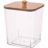 Laundry Room Storage Box With Bamboo Lid For Laundry Powder Home Living Room Coffee Table Desktop Creative Cotton Swab Box