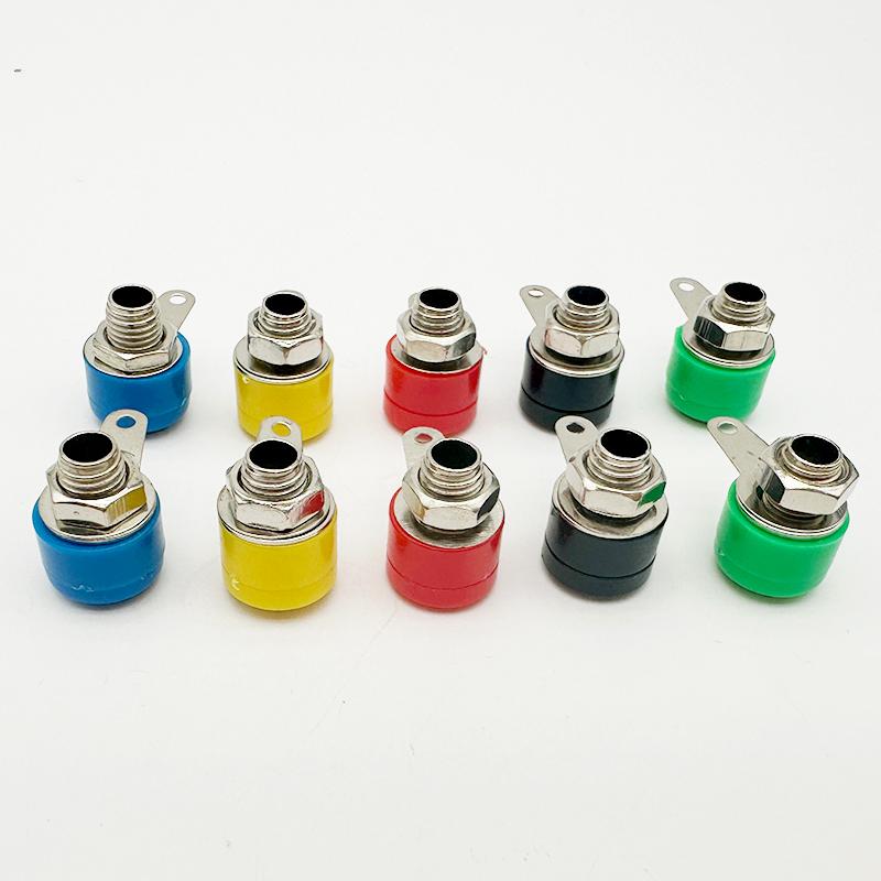 

10Pcs Audio Speaker Screw Gold Plate Banana Plugs Connectors 4mm Video Amplifier Cable Wire Connectors Socket Adapter set 10PCS