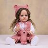 Cute Reborn Baby Girl Dolls Full Silicone Vinyl Can Bathe Lifelike Newborn Babies Doll Wear Wool Clothes Kids Playmate Toy Easter Decoration