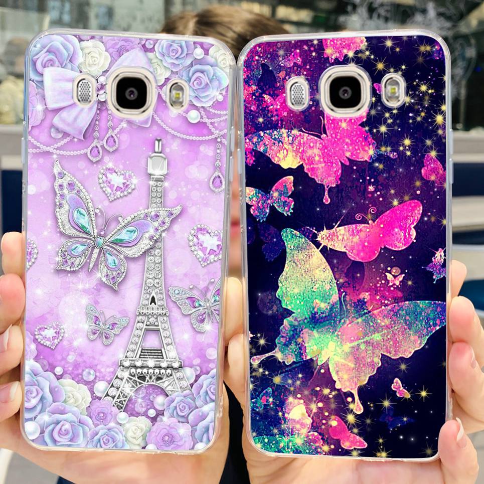 For Samsung Galaxy J5 2016 J7 2016 Phone Case Smiling Astronaut Painting Clear Housing On Samsung J7 2016 J 5 7 Galaxy Bumper