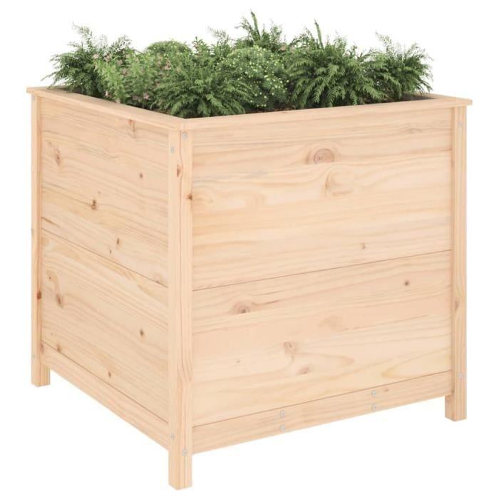 VidaXL Jardinière 82,5x82,5x78 cm bois de pin massif 825303