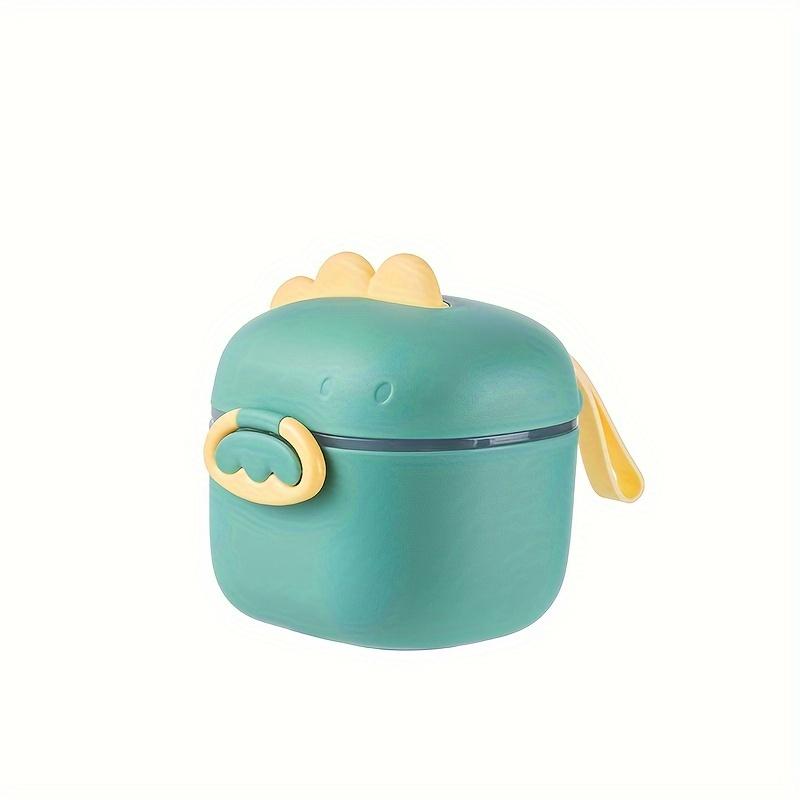 Large Capacity Cartoon Dinosaur Double Layer Milk Powder Dispenser - Convenient, Durable Plastic