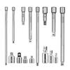 Efficient 1/2inch 3/8inch 1/4inch Extension Bar Set Rusts Resistant Socket Simple To Operate 15pcs for Long Service Us