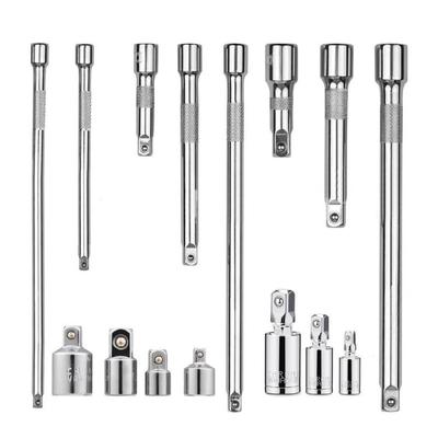 Efficient 1/2inch 3/8inch 1/4inch Extension Bar Set Rusts  Resistant Socket Simple To Operate 15pcs for Long Service  Us