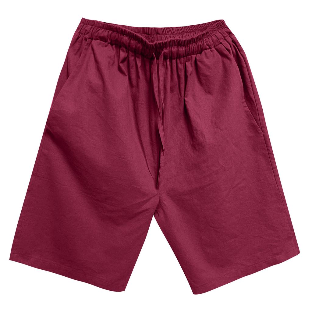 Men Summer Fashion Casual Solid  Basic Loose Quick-drying Shorts Beach Pants