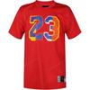 Men's Air Jordan SS22 DNA Colorblock Numeric Printing Mesh Breathable Short Sleeve White T-Shirt DJ6387-100